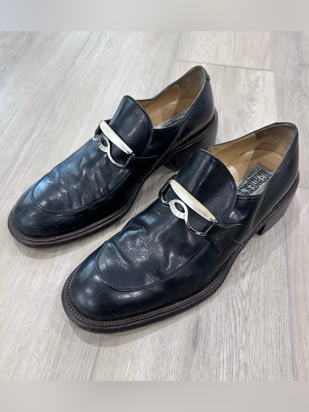 Cesare Paciotti men’s leather Italian loafers size 9